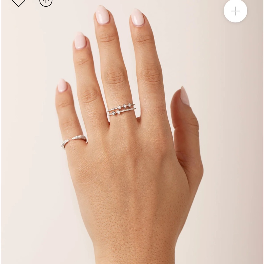 Stacked diamond ring